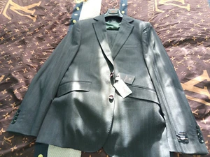 Moncrief 3PC Sicily Suit Charcoal Herringbone Size 40 100% Wool RRP £1600 - Picture 1 of 17