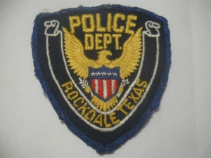 ROCKDALE TEXAS POLICE PATCH (STOCK EAGLE) - Bild 1 von 1