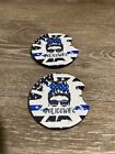 Police Wife 2 Pack Car Coasters For Drinks Absorbent  2.75 In Cup Holder Coaster