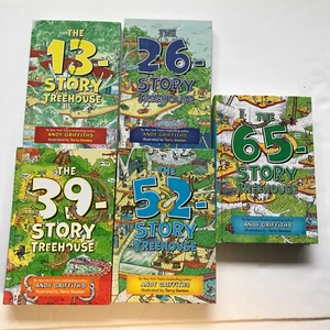Andy Griffiths 13-Story TREEHOUSE Book Lot of 5 Paperback & Hardcover - Picture 1 of 4