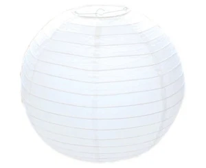 Large White Paper Round Ball Lampshade 50cm 20in Hanging Ceiling Lantern Light - Picture 1 of 6