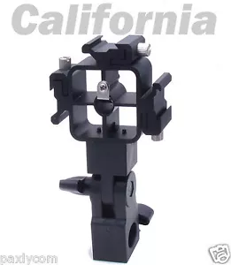 Tri-Hot Shoe Mount Flash Bracket Umbrella Holder Nikon SB800/SB700/SB880DX/SB26 - Picture 1 of 12