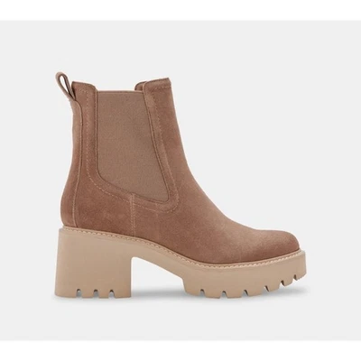 Dolce Vita 9.5  Hawk H2O Waterproof Suede Chelsea Lug Booties Dark Brown NIB - Image 1 of 4