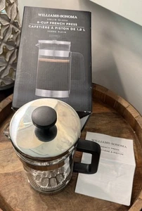 NEW Williams Sonoma Solid Glass 8 cup French press coffee - Picture 1 of 4