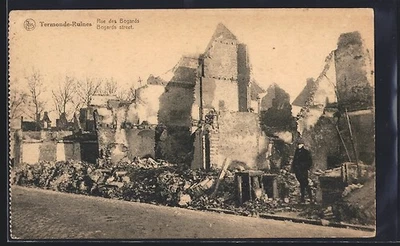 CPA Termonde, Ruines, Rue de Bogards  - Photo 1/2