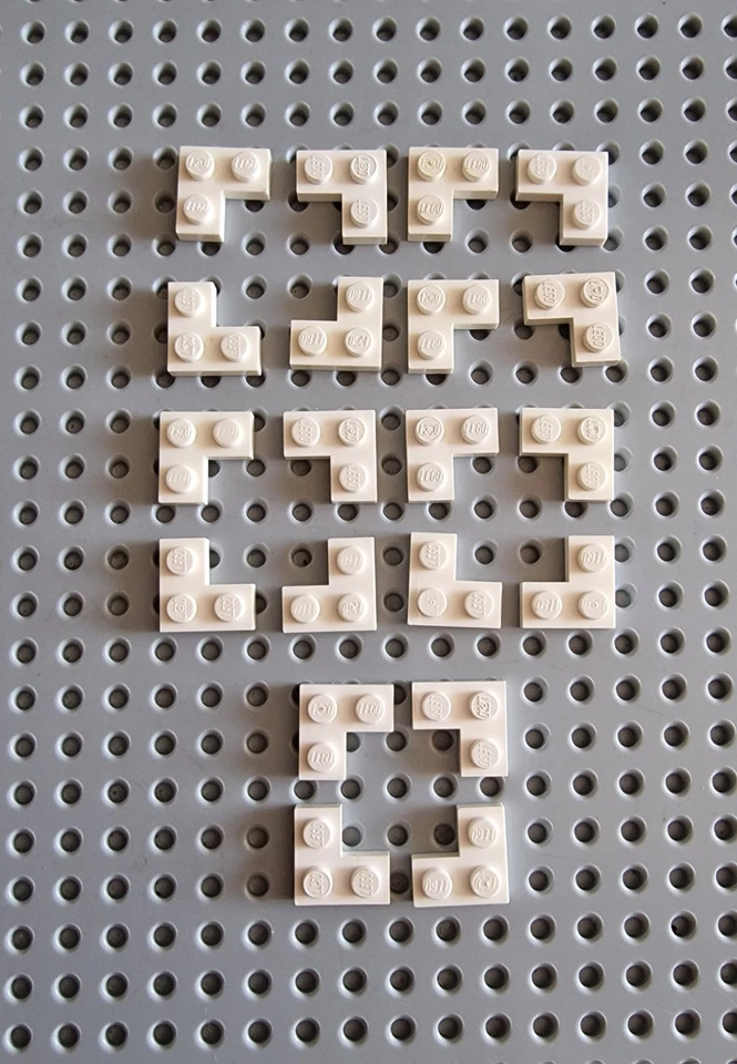 LEGO Eckplatte Winkel Platte 2x2 Weiß 20 Stück white corner plate 2420 R1 - Bild 1 von 1