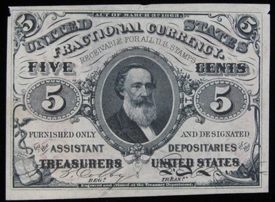 Moneda fraccionaria escasa 3ª edición 5 centavos Clark espalda roja nítida sin circular Foto 1 de 2