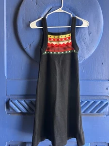 Vintage Dress Black And Red Size M Children’s 8-10 - Picture 1 of 4
