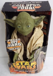 HASBRO STAR WARS REVENGE OF THE SITH YODA ANIMATED TALKING FIGURE IN BOX "AS IS" - Picture 1 of 7