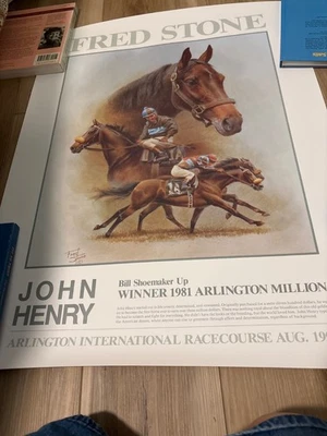 Póster de Fred Stone John Henry Arlington Million Bill Shoemaker 1981 Foto 1 de 2