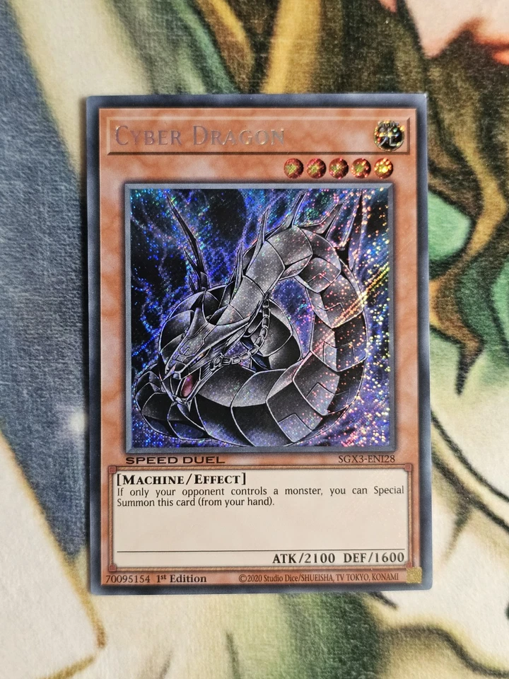 Yugioh - Cyber Dragon SGX3-EN128 1st Edition Secret Rare NM - Image 1 of 1