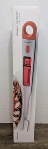 Brookstone Always Perfect Kochgabel Digitales Fleischthermometer Neu in offener Verpackung - Bild 1 von 15