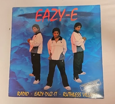 EAZY-E  12" Vinyl Record EP w/ Eazy-Duz-It Radio +Ruthless Villain 1988 VL 9757 - Image 1 of 4