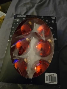The Christmas Shoppe rote Glas Ornamente 6 Ornamente - Bild 1 von 2