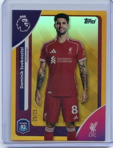 2025-26 Topps Premier League DOMINIK SZOBOSZLAI #171 ORANGE RAINBOW #25/25 - Picture 1 of 2