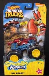 2019 Hot Wheels Monster Trucks SpongeBob SquarePants MR. KRABS 4/5 1:64 Truck - Picture 1 of 4