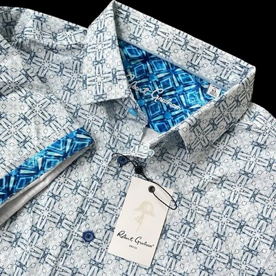 Robert Graham Madagascar Print Tailored Fit Stretch Size XL $188 - Image 1 of 4