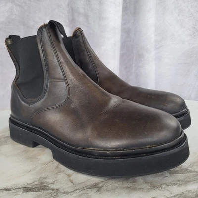 Botas Chelsea gruesas de cuero liso All Saints JonBoy para hombre talla 46 D carbón Foto 1 de 4