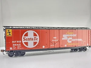Athearn HO Scale 50' Plug Door Box Car Santa Fe Super Shock Control SFRB 5642 - Picture 1 of 13