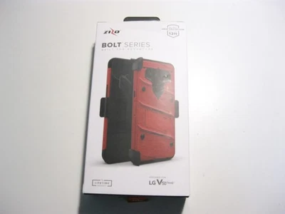 RED ZIZO BOLT SERIES Case w Holster  for LG V50/G8X  ThinQ, - Image 1 of 2