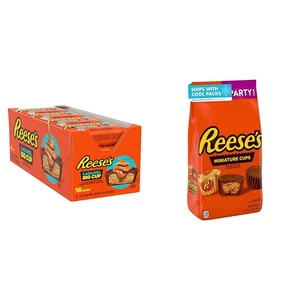 Milchschokolade Erdnussbutter Tasse Große Tasse mit Karamell Standard Riegel, 1,4 Unzen, 16C - Bild 1 von 1