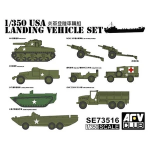 PKSE73516 AFV Club 1:350 Scale USA Landing Vehicle Set - Picture 1 of 1