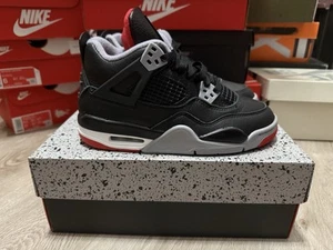 Nike Air Jordan Retro 4 GS Reimagined Bred FQ8213-006 Size 4 Youth/ 5.5 Womens - Picture 1 of 8