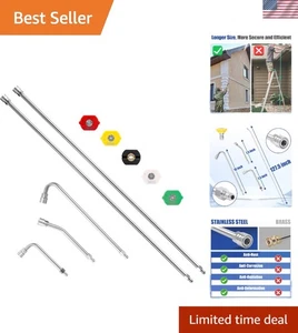 120" Pressure Washer Extension Wand Kit - 5 Nozzle Tips - Foto 1 di 9