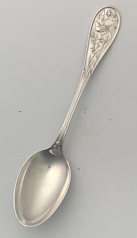 Tiffany AUDUBON Sterling TEASPOON 6 1/4" No Mono Multiples Cover