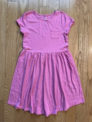Vestido rosa manga corta bolsillo juego diario talla 12 usado en excelente estado so para niños niñas Foto 1 de 3