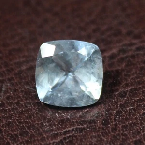 Natural Aquamarine Faceted Gemstone 3.2ct Loose Blue Aquamarine Cushion Shape - Picture 1 of 4