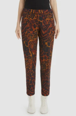 $945 Dries Van Noten Women's Brown Animal Print Poumas Pants Size FR 40 / US 8 — 第 1/4 张图片