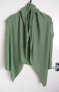 Pia Ochre Willow Green Wrap Cardigan 100% Cashmere BNWT Small cosy & snug - Picture 1 of 9