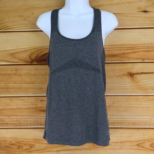 Old Navy Active Racerback Tank Go-Dry Fitted Womens M Gray Heathered Breathable - Picture 1 of 8