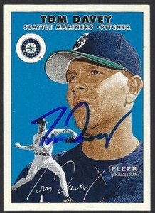 2000 Fleer Tradition #182 Tom Davey IP autograph signed card
