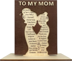 Gifts to Mom from Daughter-Personalized to My Mom Plaque-Mom Birthday Gifts from - Picture 1 of 8