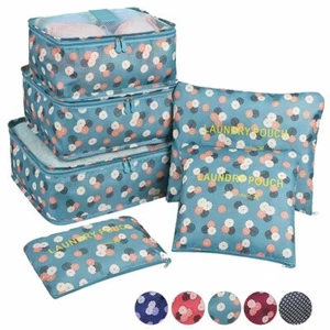 6Pcs Travel Storage Bag Set for Clothes Luggage Packing Cube Organizer Suitcase - Picture 1 of 16