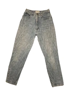 Jeans de cachemira cónicos de tiro ultra alto lavados a la piedra Forenza vintage - 12 - Imagen 1 de 6