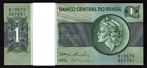 Brazil 1 Cruzerios 1980, UNC, ½ BUNDLE, Pack 50 PCS, Consecutive, P-191Ac, Sg-20 - Picture 1 of 5