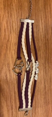 Pulsera Trenzada Precioso Infinito Amistad Multicapa Dije Cuero Moda Foto 1 de 2