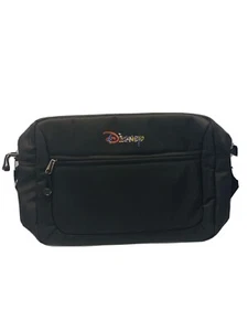 Disney Black Carry Case Shoulder Strap Polyester Zip Closures Padded Work Travel - Picture 1 of 7