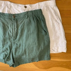 Just Jeans Shorts Bundle x2 Size18 Women's Cargo Shorts Linen Beige Green - Picture 1 of 22