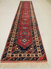Very Long Turkish Runner 475x97 cm Tribal Rug, Red, Beige, Blue, Vintage