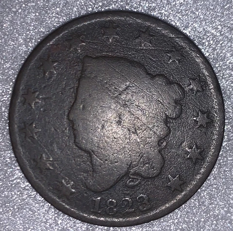 1823 Coronet Head, Large One Cent, US One Cent Coin, Key Date Cover
