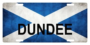Scotland Flag Car License Plate Saint Andrew's Cross Sign Emblem Dundee - Picture 1 of 1