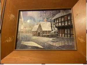 Vintage Set of 2 Ernest Uden Metallic Foil Art Framed Prints - Picture 1 of 4