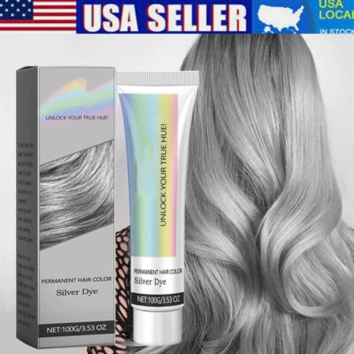 Крем-краска для волос Natural Essence Extract Silver серебристая серая 3,53 унции новая 🔥 - Изображение 1 из 4