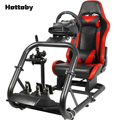 Hottoby Racing Simulator Cockpit with Gaming Seat Fit Logitech G923 Thrustmaster - Image 1 of 2