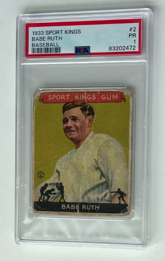 1933 Goudey Sport Kings #2 Babe Ruth HOF Yankees PSA 1
