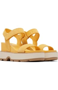 Sorel Joanie IV Y-Riemchen-Keilsandalen ─ gelber Ray, honigweiß ─ Damen 10 US - Bild 1 von 9